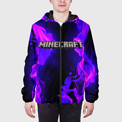 Куртка с капюшоном мужская MINECRAFT, цвет: 3D-черный — фото 2