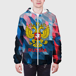 Куртка с капюшоном мужская RUSSIA, цвет: 3D-белый — фото 2