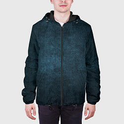 Куртка с капюшоном мужская Текстура поверхность пятна, цвет: 3D-черный — фото 2