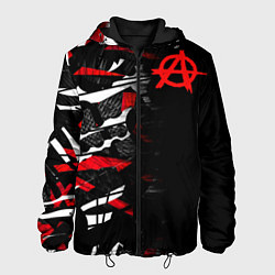 Куртка с капюшоном мужская Анархия, цвет: 3D-черный