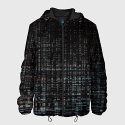 Куртка с капюшоном мужская Глитч помехи ошибка текстура, цвет: 3D-черный