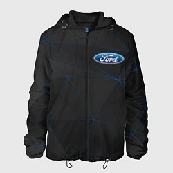 Куртка с капюшоном мужская FORD, цвет: 3D-черный