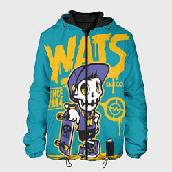 Мужская куртка Граффити Wats череп в кепке