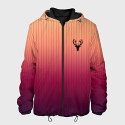 Куртка с капюшоном мужская The Gradient Of Deer, цвет: 3D-черный