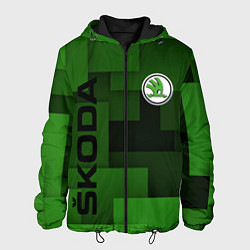 Куртка с капюшоном мужская SKODA, цвет: 3D-черный
