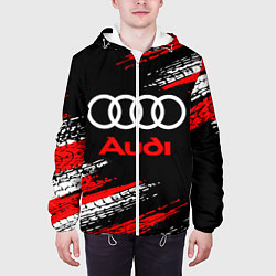 Куртка с капюшоном мужская AUDI, цвет: 3D-белый — фото 2