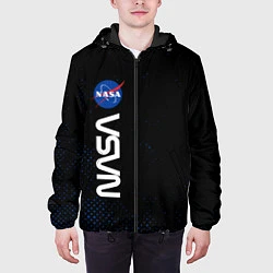 Куртка с капюшоном мужская NASA НАСА, цвет: 3D-черный — фото 2
