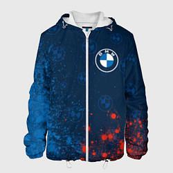 Куртка с капюшоном мужская BMW БМВ, цвет: 3D-белый