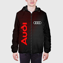 Куртка с капюшоном мужская AUDI АУДИ, цвет: 3D-черный — фото 2