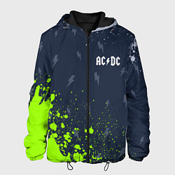 Куртка с капюшоном мужская AC DС, цвет: 3D-черный
