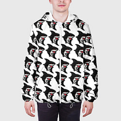 Куртка с капюшоном мужская Акула, цвет: 3D-белый — фото 2