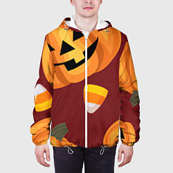 Куртка с капюшоном мужская Сладкие хэллоуин, цвет: 3D-белый — фото 2