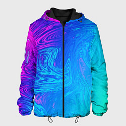Куртка с капюшоном мужская BACKGROUND IN NEON, цвет: 3D-черный