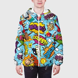 Куртка с капюшоном мужская Pop art comics, цвет: 3D-белый — фото 2