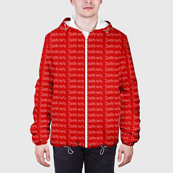 Куртка с капюшоном мужская Death note pattern red, цвет: 3D-белый — фото 2
