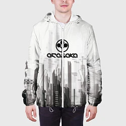 Куртка с капюшоном мужская Cyberpunk 2077 Arasaka, цвет: 3D-белый — фото 2