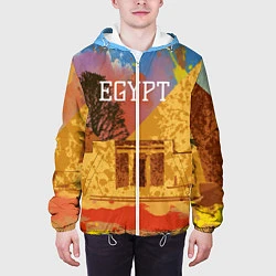 Куртка с капюшоном мужская Египет Пирамида Хеопса, цвет: 3D-белый — фото 2