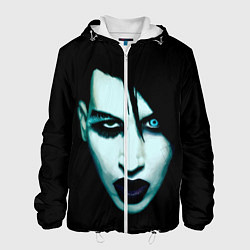 Куртка с капюшоном мужская Marilyn Manson, цвет: 3D-белый