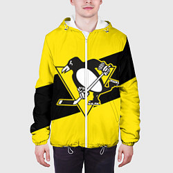 Куртка с капюшоном мужская Питтсбург Пингвинз, цвет: 3D-белый — фото 2