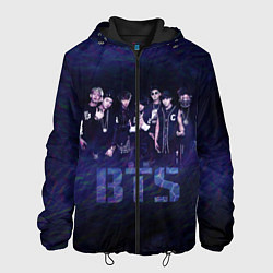Куртка с капюшоном мужская BTS БТС бойбенд, цвет: 3D-черный