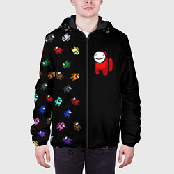 Куртка с капюшоном мужская AMONG US - Impostor, цвет: 3D-черный — фото 2
