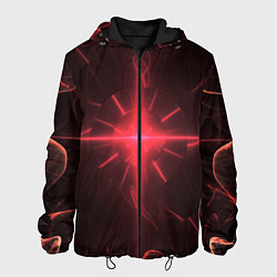 Куртка с капюшоном мужская Лазерные лучи, цвет: 3D-черный