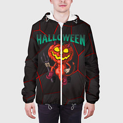 Куртка с капюшоном мужская Halloween, цвет: 3D-белый — фото 2