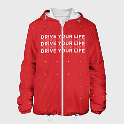 Куртка с капюшоном мужская Drive Your Live, цвет: 3D-белый