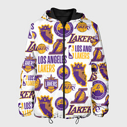 Куртка с капюшоном мужская LAKERS LOGO, цвет: 3D-черный