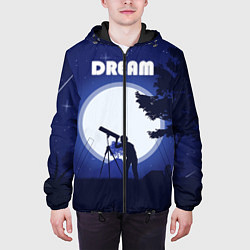 Куртка с капюшоном мужская DREAM, цвет: 3D-черный — фото 2
