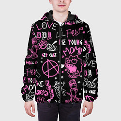 Куртка с капюшоном мужская LIL PEEP, цвет: 3D-черный — фото 2