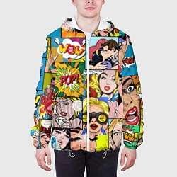 Куртка с капюшоном мужская Pop Art, цвет: 3D-белый — фото 2