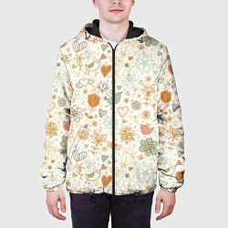 Куртка с капюшоном мужская Весна, цвет: 3D-черный — фото 2