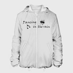 Куртка с капюшоном мужская Dancing in the rain, цвет: 3D-белый