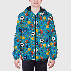 Куртка с капюшоном мужская СПОРТ, цвет: 3D-черный — фото 2