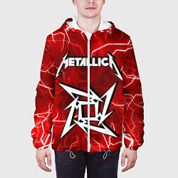 Куртка с капюшоном мужская METALLICA, цвет: 3D-белый — фото 2