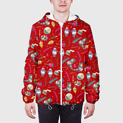 Куртка с капюшоном мужская Рождественское чудо, цвет: 3D-белый — фото 2