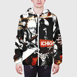 Куртка с капюшоном мужская Bleach Блич Ичиго Курасаки, цвет: 3D-белый — фото 2