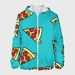 Куртка с капюшоном мужская Пицца, цвет: 3D-белый