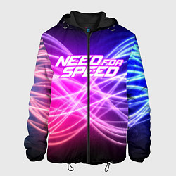 Куртка с капюшоном мужская NFS NEED FOR SPEED S, цвет: 3D-черный