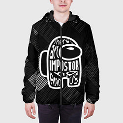 Куртка с капюшоном мужская Among Us W Plain, цвет: 3D-черный — фото 2