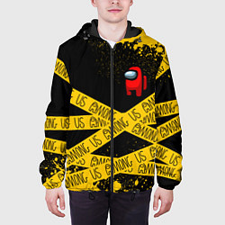 Куртка с капюшоном мужская AMONG US Амонг Ас, цвет: 3D-черный — фото 2