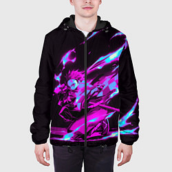 Куртка с капюшоном мужская НЕОНОВЫЙ ТАНДЖИРО, цвет: 3D-черный — фото 2