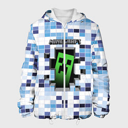 Куртка с капюшоном мужская Minecraft S, цвет: 3D-белый