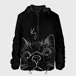 Куртка с капюшоном мужская Говорящий кот, цвет: 3D-черный