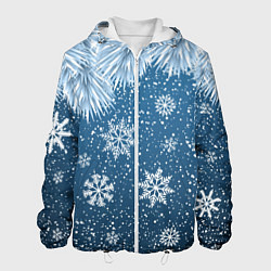 Куртка с капюшоном мужская Снежное Настроенние, цвет: 3D-белый