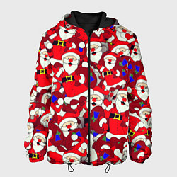 Куртка с капюшоном мужская Дед Санта, цвет: 3D-черный