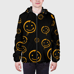 Куртка с капюшоном мужская Смайл, цвет: 3D-черный — фото 2
