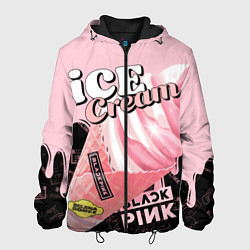 Куртка с капюшоном мужская BLACKPINK ICE CREAM, цвет: 3D-черный