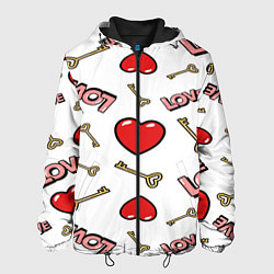 Куртка с капюшоном мужская Valentines Day, цвет: 3D-черный